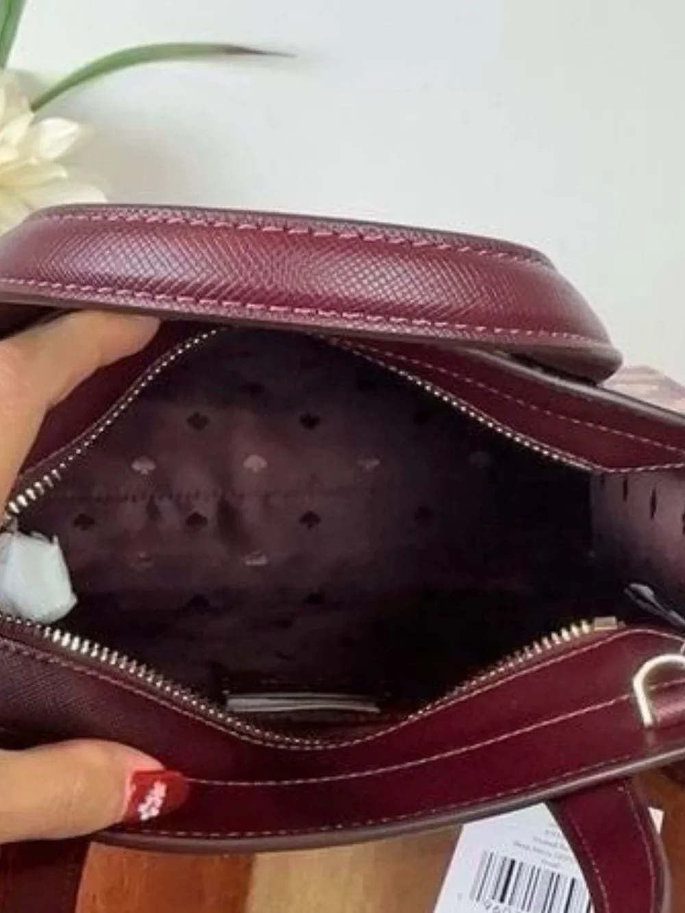 Kate Spade glitter tinsel frosted satchel